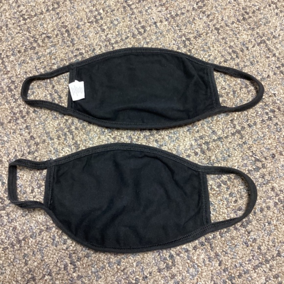 $2 Bundled * 2 Black Double Layer Face Masks * NWOT - Picture 2 of 4